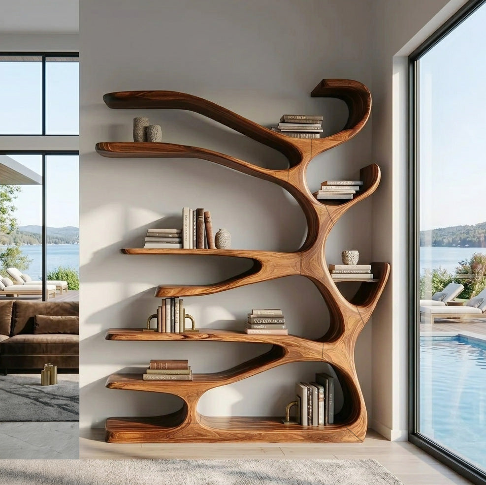 Rustic Wood Bookshelf For Home Furniture