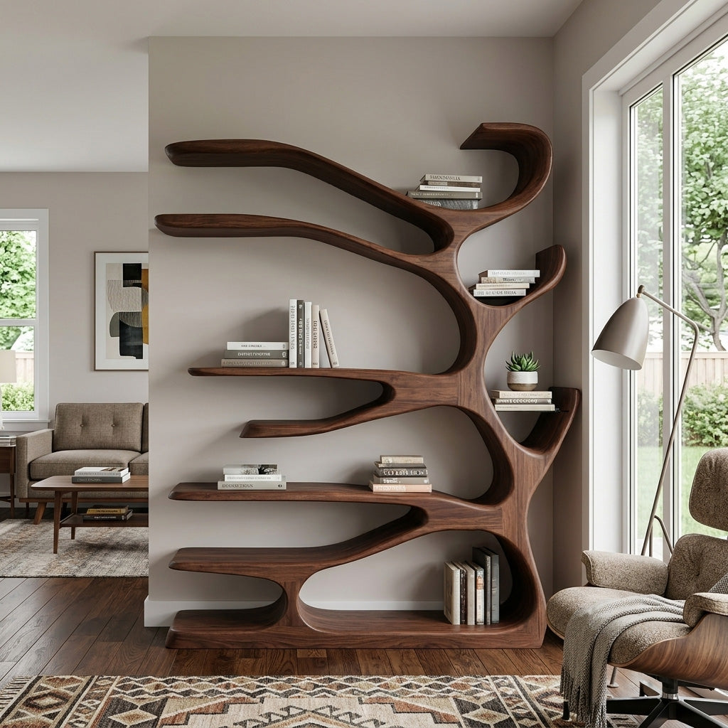 Rustic Wood Bookshelf For Home Furniture