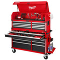 Milwaukee High Capacity 56 in 18-Drawer Steel Tool Chest And Cabinet Combo - Red And Black