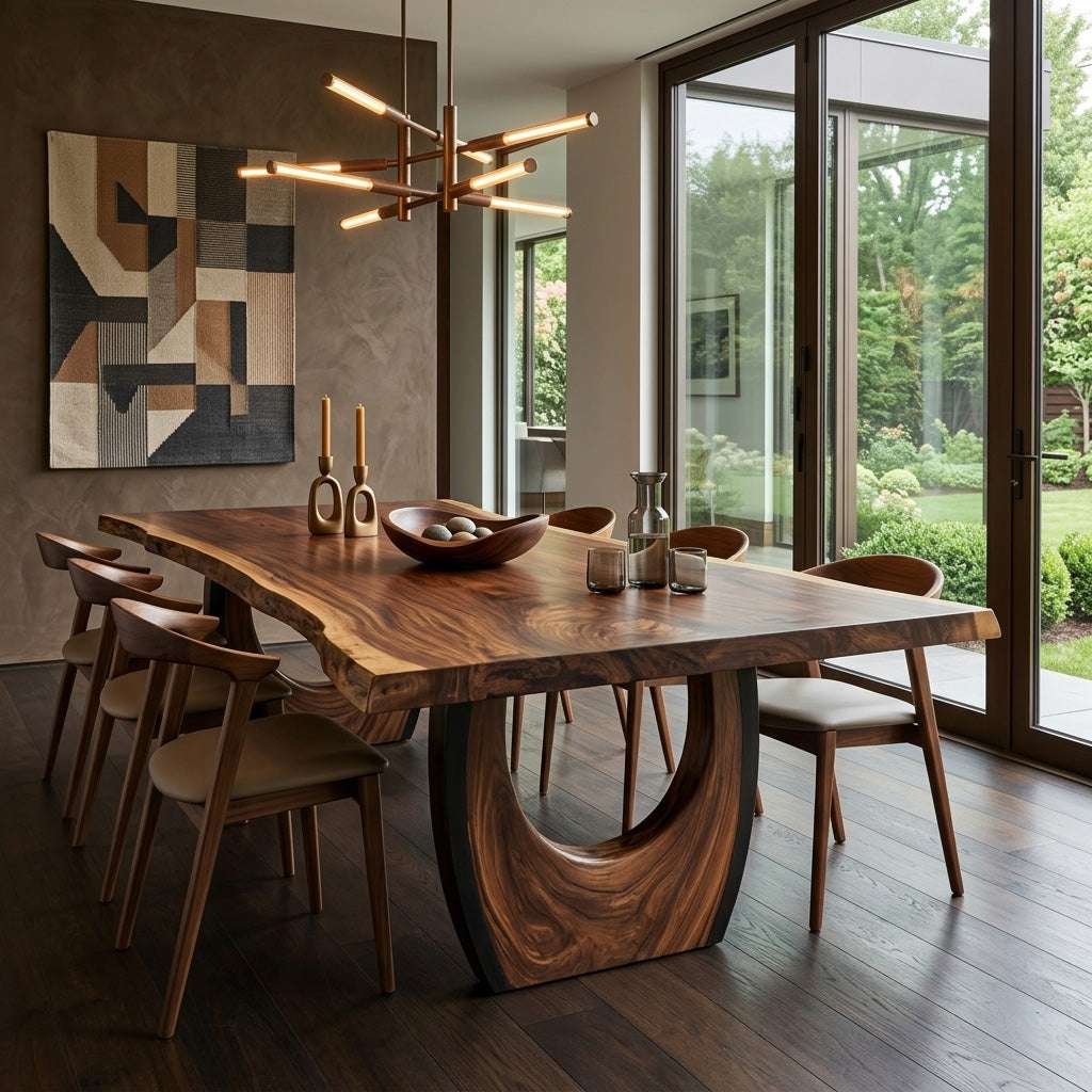 Modern Live Edge Dining Table For Kitchen