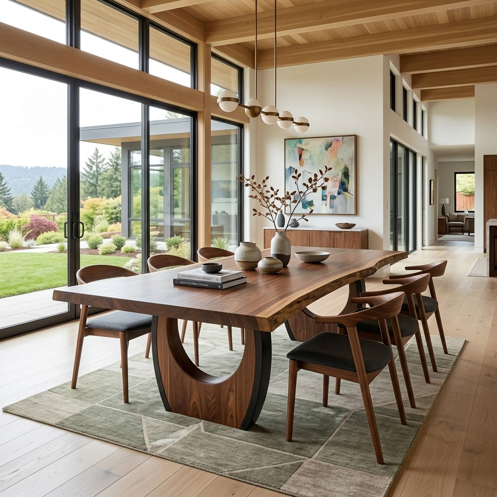 Modern Live Edge Dining Table For Kitchen