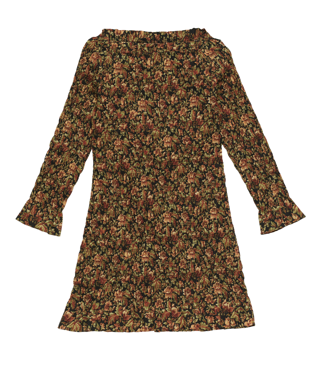 CECILLIA DRESS -- NOIR REVE DES JARDINS