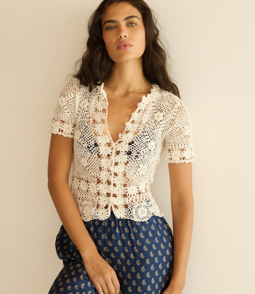 CHRYSANTHE TOP -- PEARL