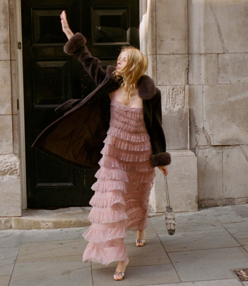PIERRETTE DRESS -- PALE ROSE
