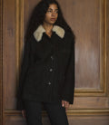 NOLAN SUEDE JACKET -- BLACK