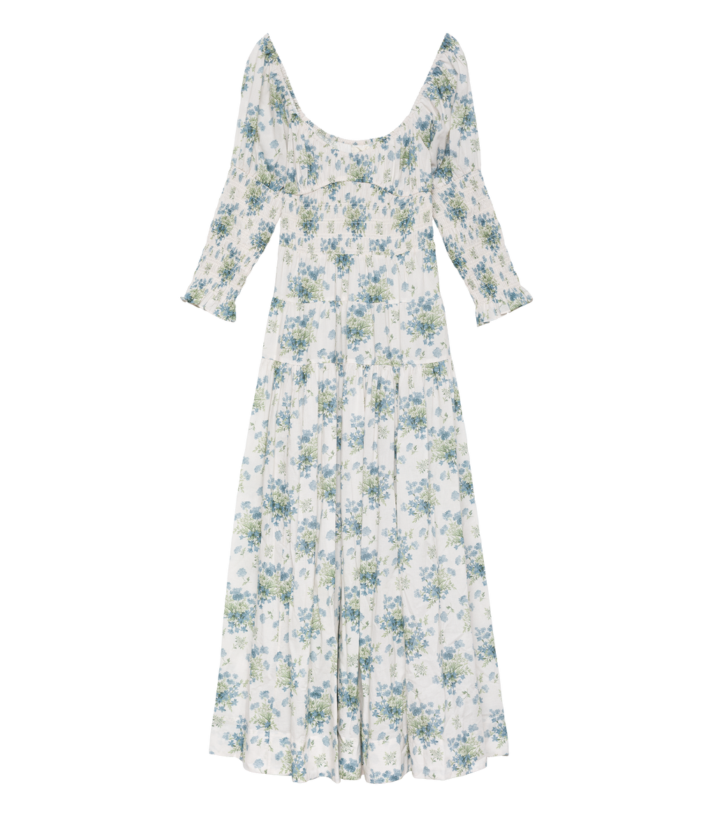 SERAPHINA DRESS -- CREME LANTANA FLORAL