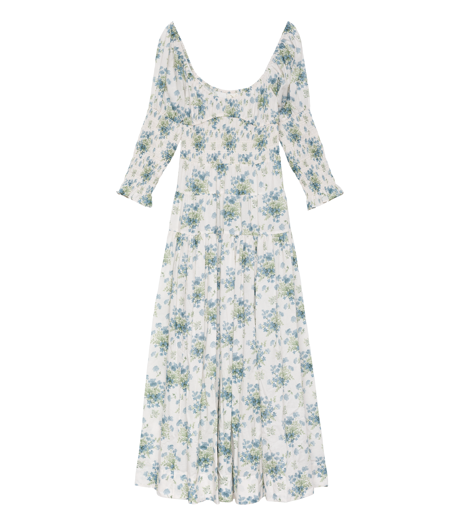 SERAPHINA DRESS -- CREME LANTANA FLORAL