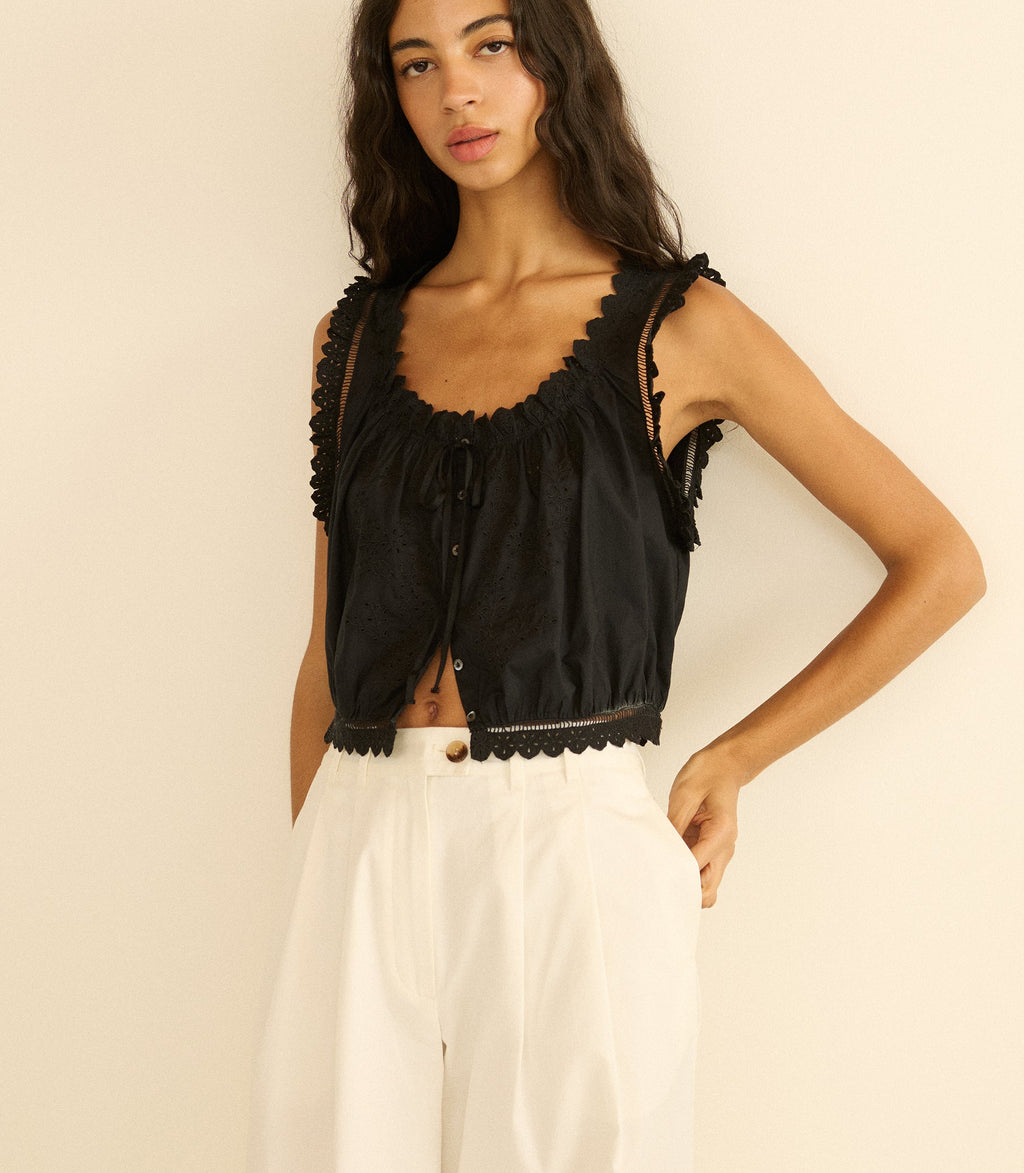 TRAVELER TOP -- BLACK