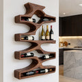 Contemporary Wall Wine Storage Natural Wood For Dining Room